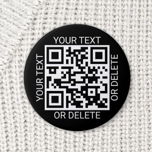 Badge Rond 5 Cm Téléchargez votre code QR Site Web moderne ou appl