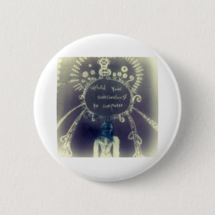 Badge Rond 5 Cm Téléchargez votre conscience sur l'ordinateur