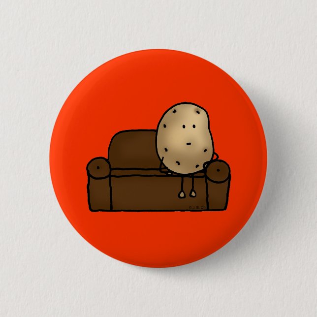 Badge Rond 5 Cm Téléphage drôle (Devant)