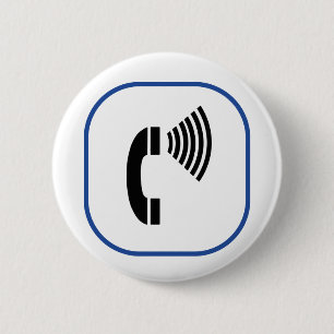 Badge Rond 5 Cm Téléphone de contrôle du volume