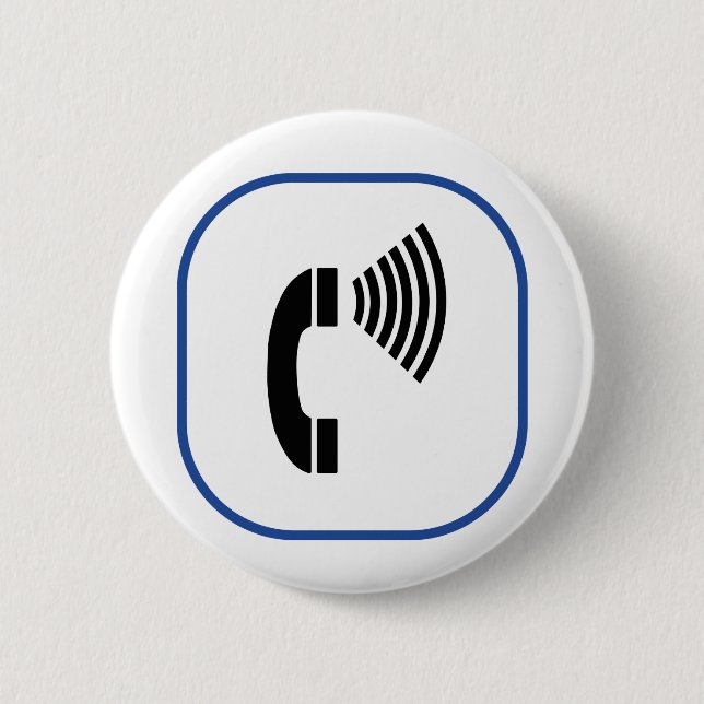 Badge Rond 5 Cm Téléphone de contrôle du volume (Devant)