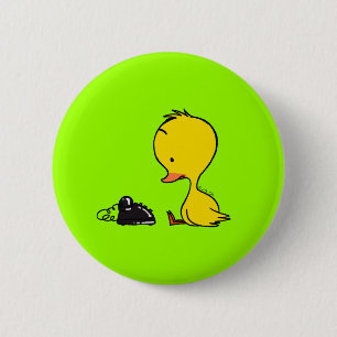 Badge Rond 5 Cm Téléphone et canard