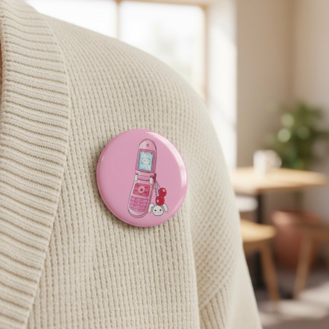 Badge Rond 5 Cm Téléphone portable (Créateur téléchargé)