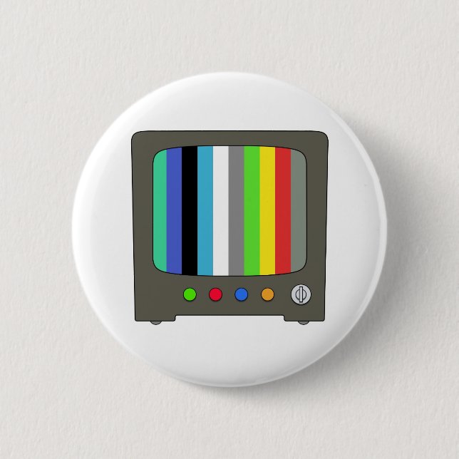 Badge Rond 5 Cm télévision (Devant)