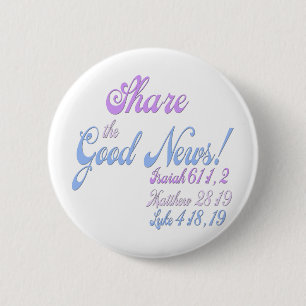 Badge Rond 5 Cm Témoin de Jéhovah Bonne nouvelle