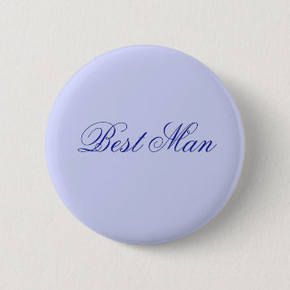 Badge Rond 5 Cm Témoin élégant bleu