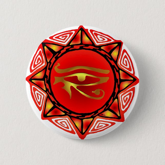 Badge Rond 5 Cm Tempête de Horus (Devant)