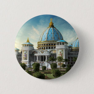 Badge Rond 5 Cm Temple du bouton Vedic de planétarium