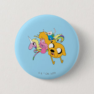 Badge Rond 5 Cm Temps d'aventure Lady, Bubblegum, Finn & Jake