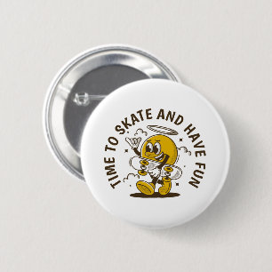 Badge Rond 5 Cm Temps de patiner