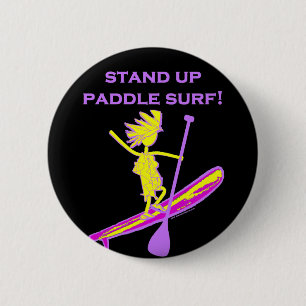 Badge Rond 5 Cm Tenez le surf de palette !