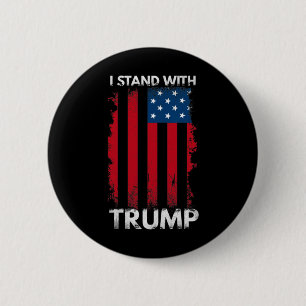 Badge Rond 5 Cm Tenez-Vous Avec Trump Pro Trump Supporter 1