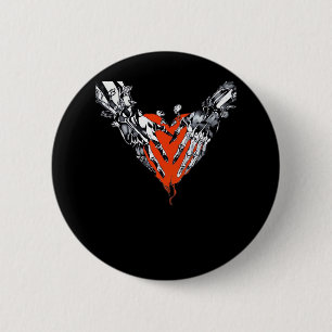 Badge Rond 5 Cm Tenir le coeur classique