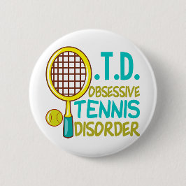 Badge Rond 5 Cm Tennis drôle