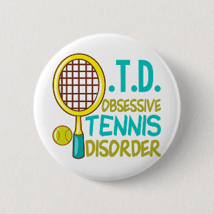 Badge Rond 5 Cm Tennis drôle