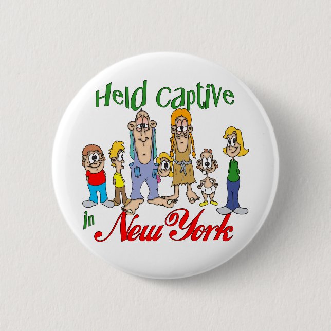 Badge Rond 5 Cm Tenu captif à New York (Devant)