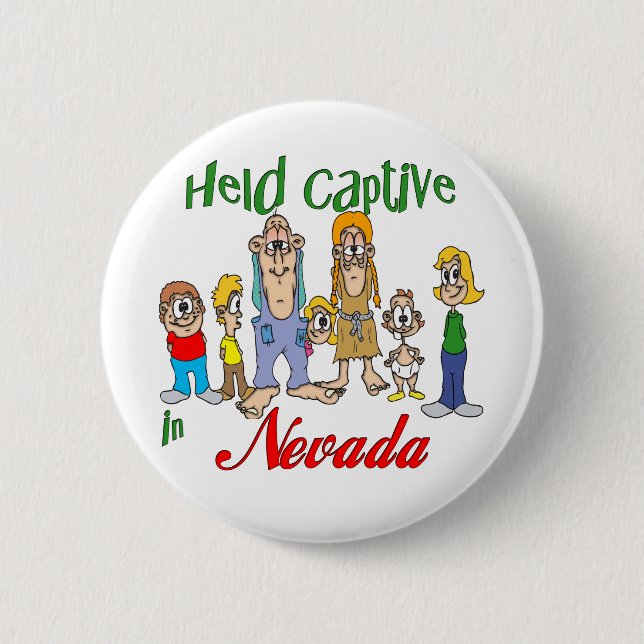 Badge Rond 5 Cm Tenu captif au Nevada (Devant)