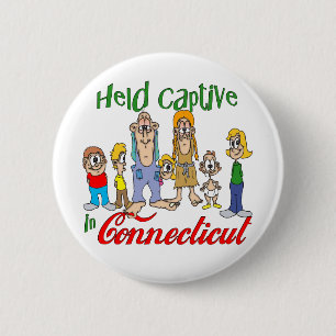 Badge Rond 5 Cm Tenu captif dans le Connecticut