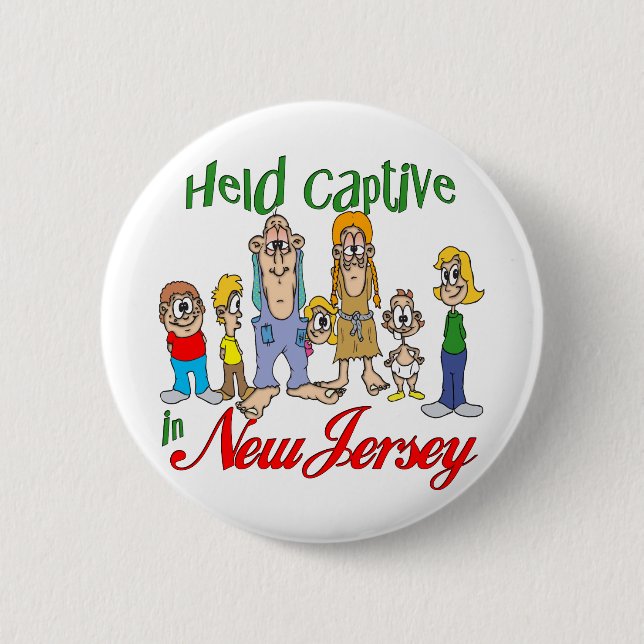Badge Rond 5 Cm Tenu captif dans le New Jersey (Devant)