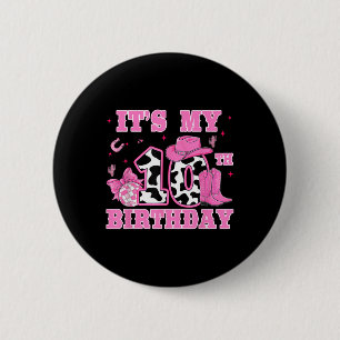 Badge Rond 5 Cm Tenue de fille pour 10ème anniversaire Rodéo Weste