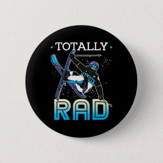 Badge Rond 5 Cm Tenue de ski Skieur nordique Ski Totalement Rad