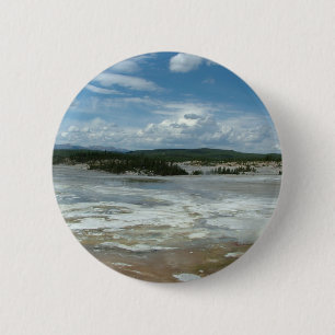 Badge Rond 5 Cm Terre chaude de Yellowstone, geyser