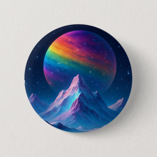 Badge Rond 5 Cm Terre cosmique magique