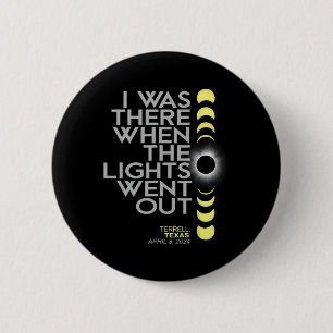 Badge Rond 5 Cm Terrell Texas Total Solar Eclipse 2024