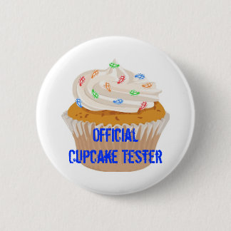 Badge Rond 5 Cm Tester officiel de cupcake