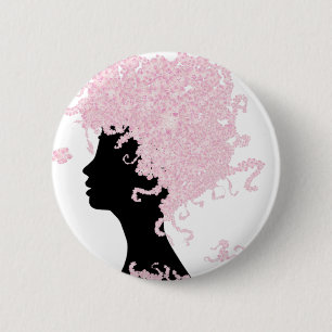 Badge Rond 5 Cm Tête de fleurs de cerisier