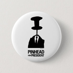 Badge Rond 5 Cm Tête d'épingle pour le président