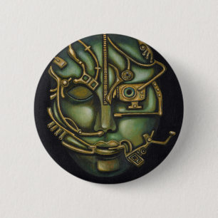 Badge Rond 5 Cm Tête en métal