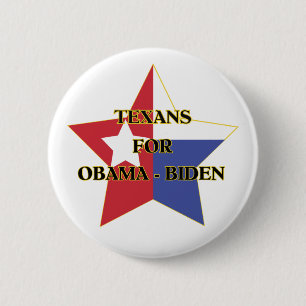Badge Rond 5 Cm Texans pour Obama-Biden