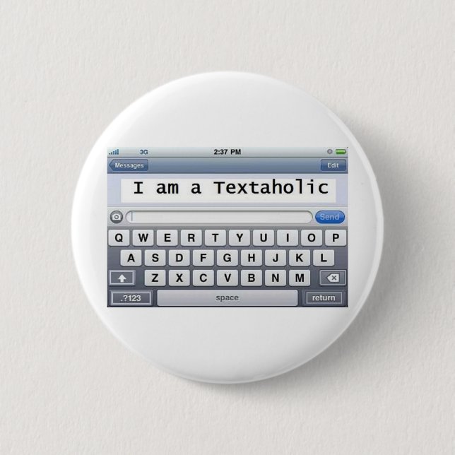 Badge Rond 5 Cm Textaholic (Devant)