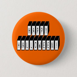 Badge Rond 5 Cm Texte bloc Halloween
