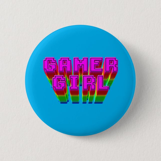 Badge Rond 5 Cm Texte de la fille du joueur (Devant)
