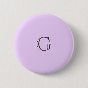 Badge Rond 5 Cm Texte de la Personnaliser Arrière - plan Lilac vio
