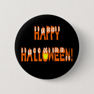 Badge Rond 5 Cm Texte de squash d'Halloween