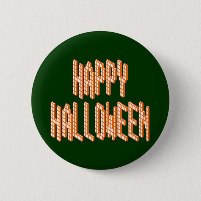 Badge Rond 5 Cm Texte du blox d'Halloween (Devant)