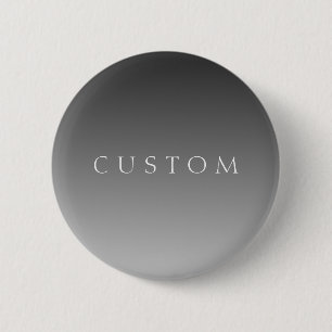 Badge Rond 5 Cm Texte élégant sur un dégradé ombré gris simple mod