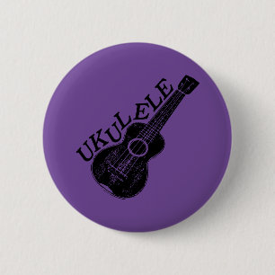 Badge Rond 5 Cm Texte Et Image Ukulele