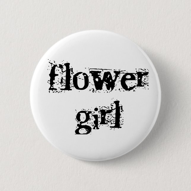 Badge Rond 5 Cm Texte noir de demoiselle de honneur (Devant)