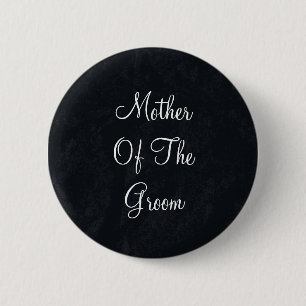 Badge Rond 5 Cm Texte noir et blanc Mère de la chambre