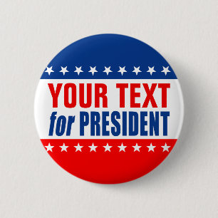 Badge Rond 5 Cm (TEXTE PERSONNALISABLE) pour le PRÉSIDENT