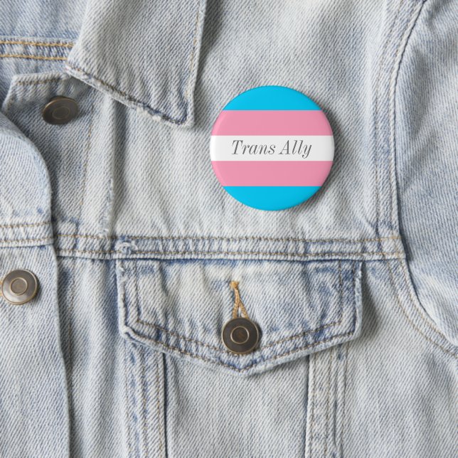 Badge Rond 5 Cm Texte transally modifiable Transgenre Fierté (En situation)