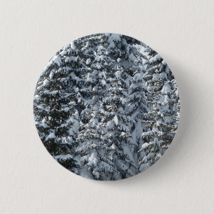 Badge Rond 5 Cm Texture de l'arbre à neige