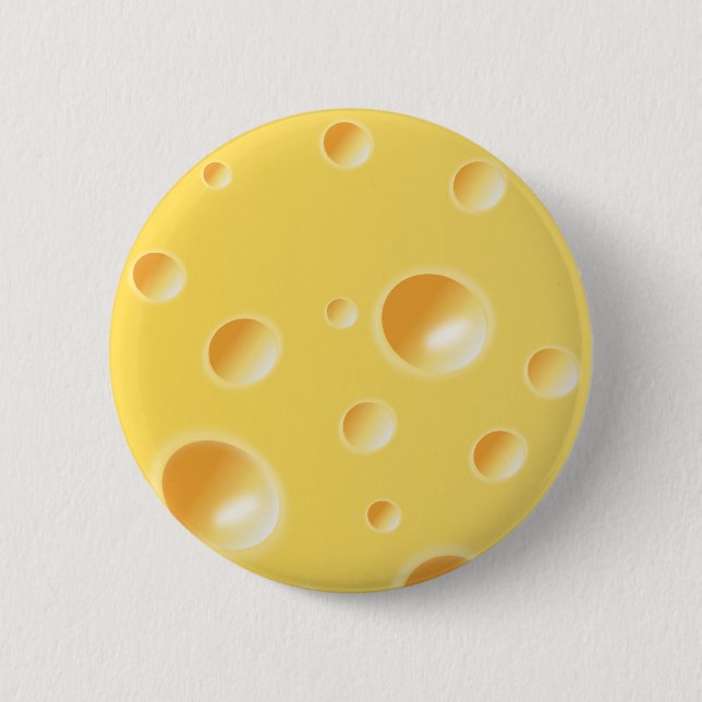 Badge Rond 5 Cm Texture jaune de fromage suisse (Devant)