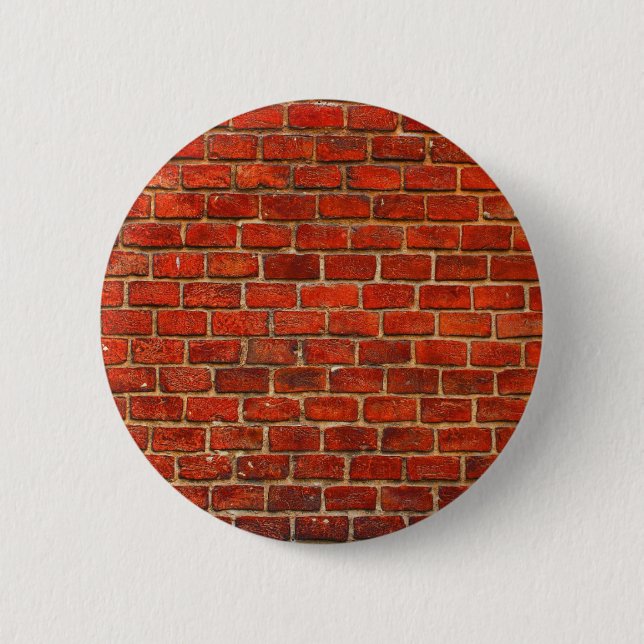 Badge Rond 5 Cm Texture rouge de mur de briques (Devant)