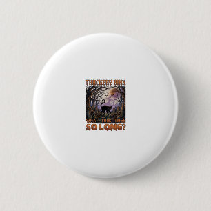 Badge Rond 5 Cm Thackery Binx Chat Noir Halloween Cimetière Chauve
