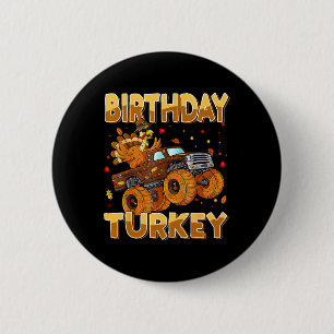 Badge Rond 5 Cm Thanksgiving Anniversaire Monster Truck Turquie